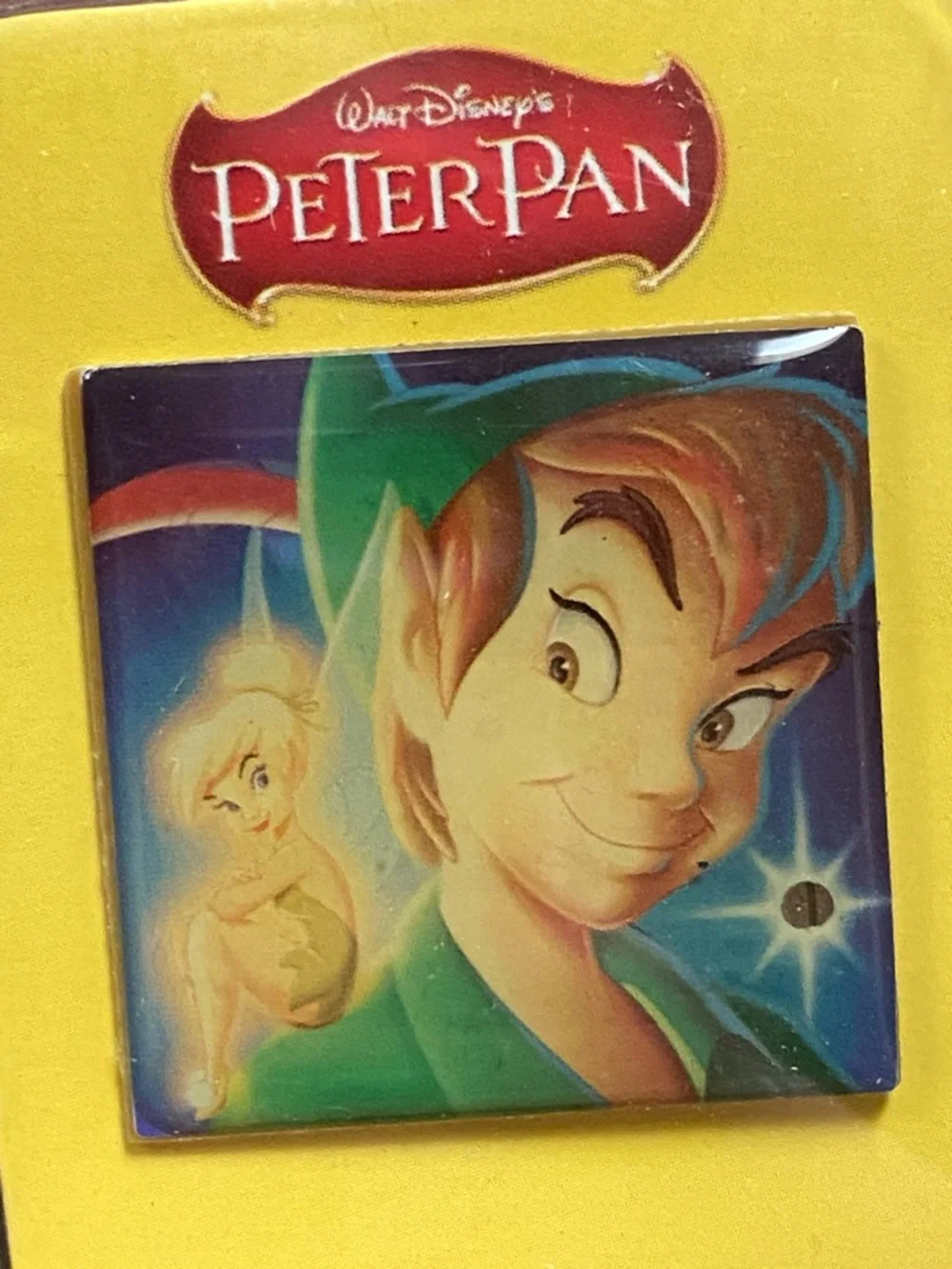 Disney Peter Pan & Tinkerbell Pin Light Up Blinking LE Badge L7972 Button